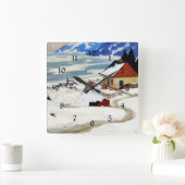 ガニョン – ザレッドスリー スクエア壁時計 (ホーム)