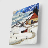 ガニョン – ザレッドスリー スクエア壁時計 (傾斜)