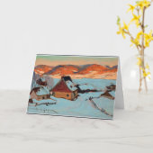 ガニョン – トワイライト – ケベックの冬 カード (黄色い花)