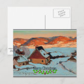 ガニョン – トワイライト、ケベックの冬 – クリスマス ポストカード (正面/裏面)