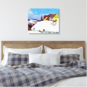 ガニョン – ファーム， Baie Saint Paul キャンバスプリント (インサイチュ (寝室))