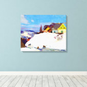 ガニョン – ファーム， Baie Saint Paul キャンバスプリント (インサイチュ (ウッドフロア))