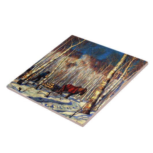 ガニョン – 3月の樺の木・ウッズ タイル (側面)