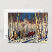 ガニョン – 3月の樺の木・ウッズ ポストカード (正面/裏面)