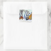 ガニョン – Winter Morning, Baie-Saint Paul, スクエアシール (バッグ)