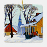 ガニョン – Winter Morning, Baie-Saint Paul セラミックオーナメント<br><div class="desc">Winter Morning,  Baie-Saint Paul，カナダのアーティス素晴らしト絵画Clarence Gagnonによるアート</div>