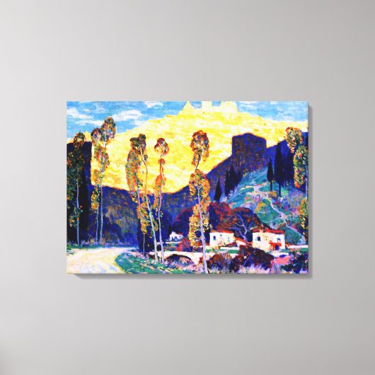 ガニヨン - シエーナの夕べ 有名な絵画 キャンバスプリント (正面)