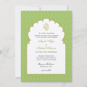 ガネエレガントシモダンインディアン結婚ズ 招待状 (正面)