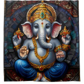 ガネシカラフルシャワーカーテンセット シャワーカーテン (正面)