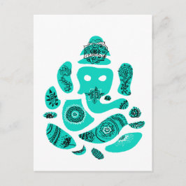 ガネシャエレファントインディアポストカード ポストカード