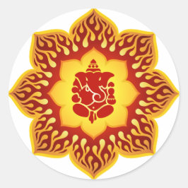 ガネシャロータスデザイン ラウンドシール