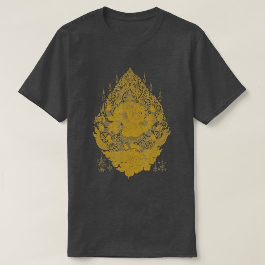 ガネシャ古代インドの神ヒンドゥー教の神ガネシュ・タリ Tシャツ (デザイン正面)
