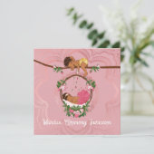 ガネシュとのベビーガールのためのムンダン式招待状 招待状 (スタンド正面)