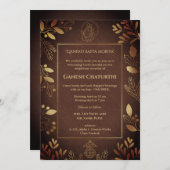 ガネシュチャトゥルティプジャゴールデンエレメンツ 招待状 (正面/裏面)