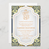 ガネシュチャトゥルティプジャゴールデン 招待状 (正面/裏面)