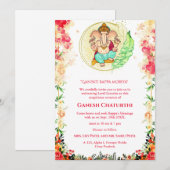 ガネシュチャトゥルティプジャフローラ 招待状 (正面/裏面)