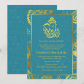ガネシュチャトゥルティプジャロヤゴールデンエレメンツ 招待状 (正面/裏面)