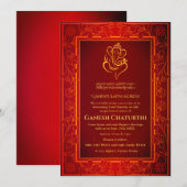 ガネシュチャトゥルティプジャ 招待状 (正面/裏面)