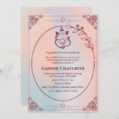 ガネシュチャトゥルティプジャ 招待状 (正面/裏面)