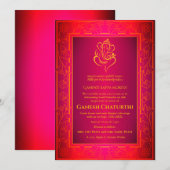 ガネシュチャトゥルティプジャ 招待状 (正面/裏面)