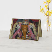 ガネシュフォトディワリカード – 横 カード (黄色い花)