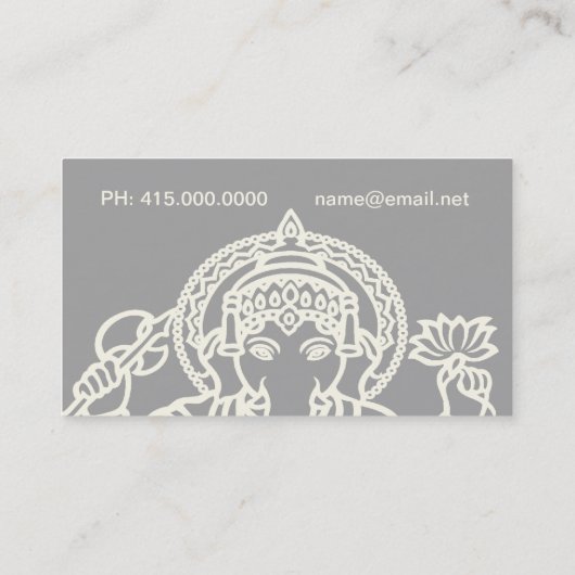 ガネシュヨガスタジオ 名刺 (裏面)