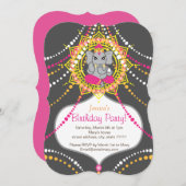 ガネシュ·バースデー·パーティー5インチx 7インチの招待カード 招待状 (正面/裏面)