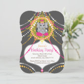 ガネシュ·バースデー·パーティー5インチx 7インチの招待カード 招待状 (スタンド正面)
