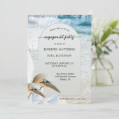 ガネットビーチQRコード婚約パーティ 招待状 (スタンド正面)