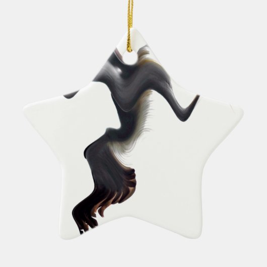 ガネット抽象芸術海鳥 セラミックオーナメント (正面)