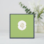 ガネーシエレガント金ゴールドとグリーンインディアン結婚ズ 招待状 (スタンド正面)