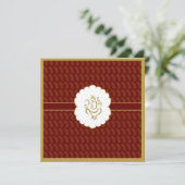 ガネーシエレガント金ゴールドと赤インディアン結婚ズ 招待状 (スタンド正面)