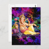 ガネーシャのグリーティングカード、ステッカー、ポストカード ポストカード (正面/裏面)