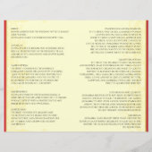 ガネーシャインディアンヒンドゥー結婚式 プログラム (裏面)