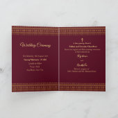 ガネーシャインディアン王室のゴールデン結婚ズの招待カード カード (内部)