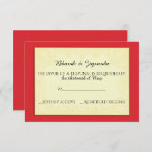 ガネーシャインディアン結婚の応答カード 出欠カード (正面/裏面)