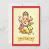 ガネーシャインディアン結婚式招待状 招待状 (正面)