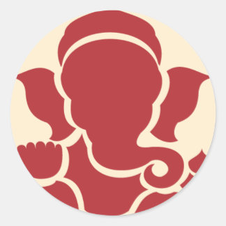 ガネーシャステッカー2 ラウンドシール