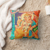 ガネーシャヴィンテージヒンドゥー教の神霊 クッション (ブランケット)
