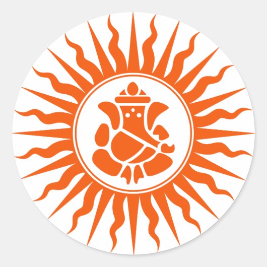 ガネーシャ卿サイン ラウンドシール (正面)