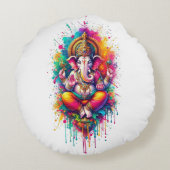 ガネーシャ2 ラウンドクッション (裏面)