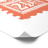 ガネーシャ・インド・スタンプ・デザイン ポスター (角)