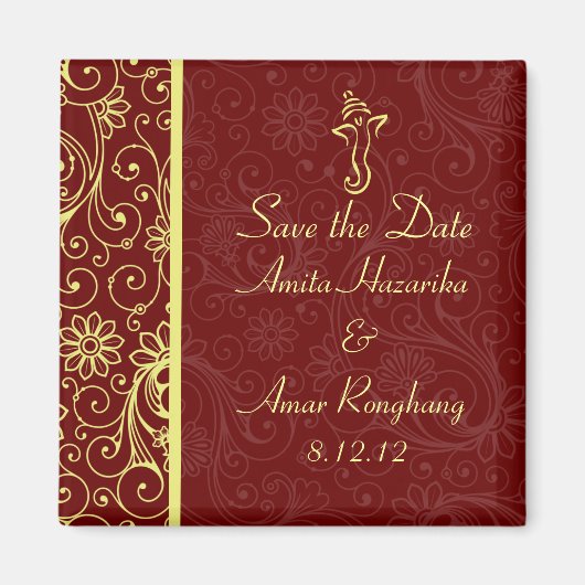 ガネーシャ ウェディング フェイバーマグネット マグネット (正面)