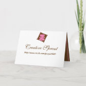 ガネーシャ ウェディング 招待 チョコレート ピンク 招待状 (裏面)