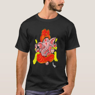 ガネーシャ オーム ヨガ 第三の目 イシャ ヒンズー教 リンガ Tシャツ