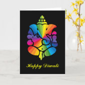 ガネーシャ – ディワリ カード (黄色い花)