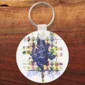 ガネーシャ |独自の背景を作成する キーホルダー (正面)