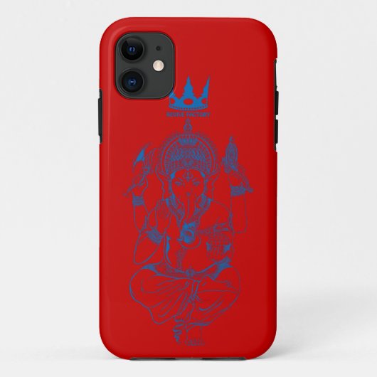 ガネーシャ(青) Case-Mate iPhoneケース (裏面)