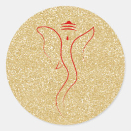 ガネーシュ金ゴールド ラウンドシール