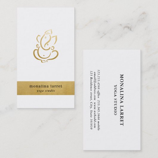 ガネーシュ | ガナパティインディアンゴッドヨガスタジオ 名刺 (正面/裏面)